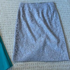 Gray lace banana republic pencil skirt